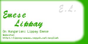 emese lippay business card